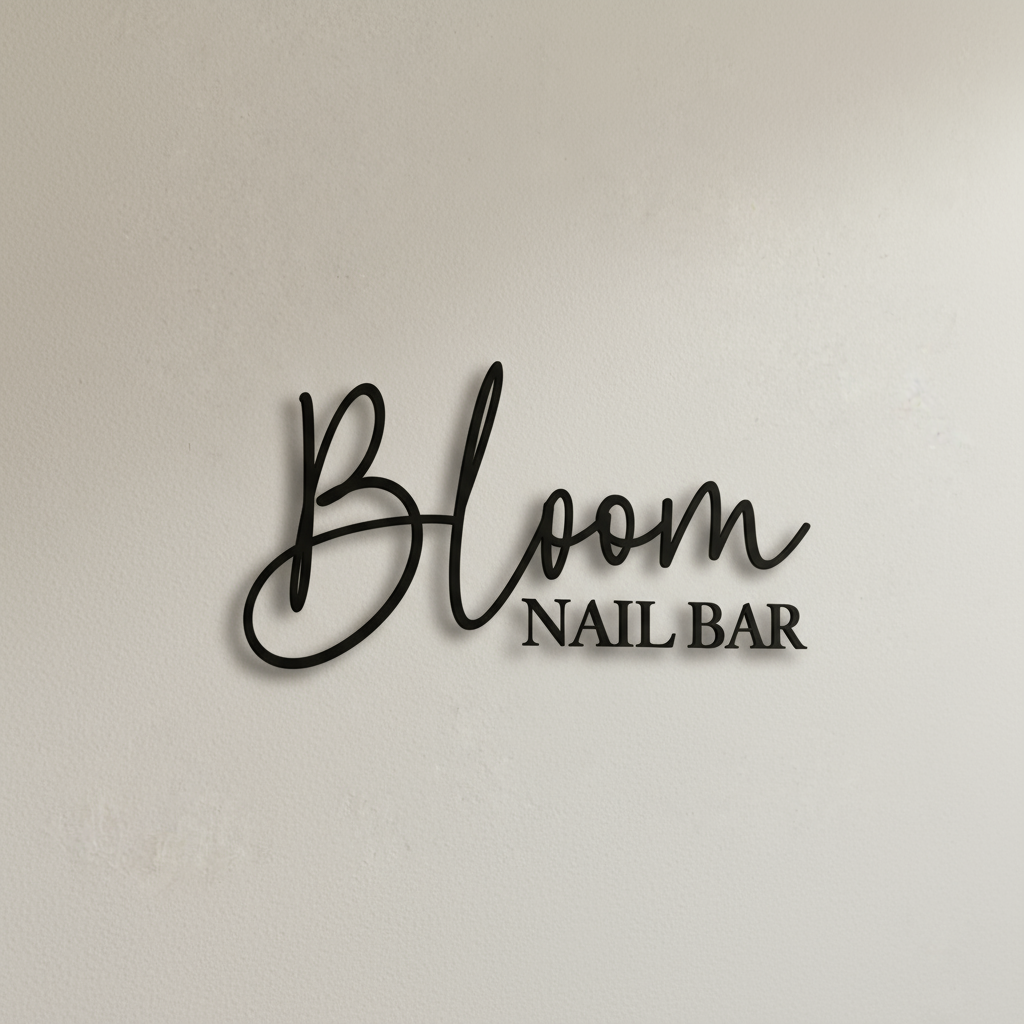 Business Sign BS1 Laser on Light Wall