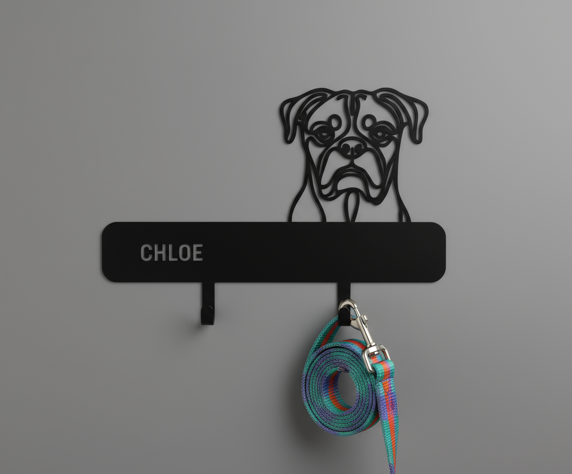 Dog Leash Holder - Chloe with 2 Hooks